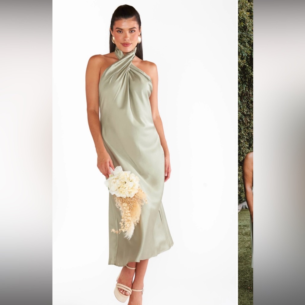 Show Me Your MuMu Green Halter Sleeveless Gown